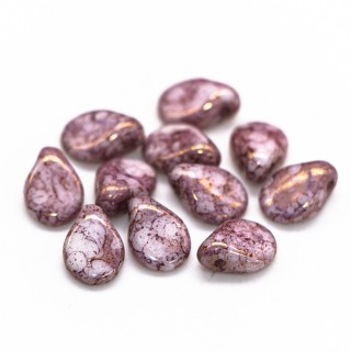 Бусины PIP мрамор, темно-розовый с золотом 5/7 мм